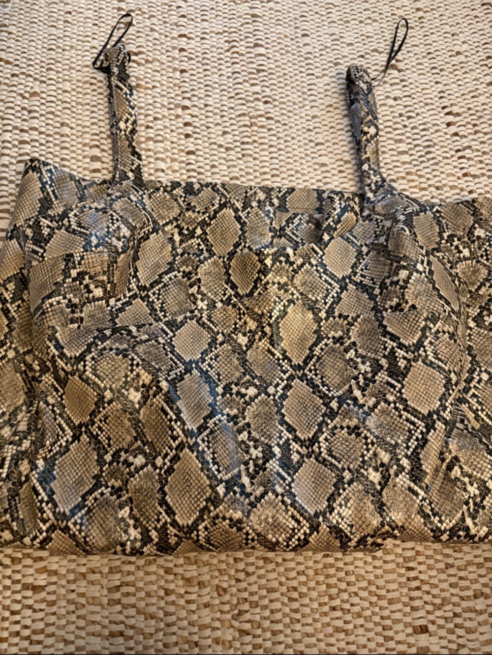 Zara Snake Print Slip Dress in Neutral Tones - Picture 4 of 4